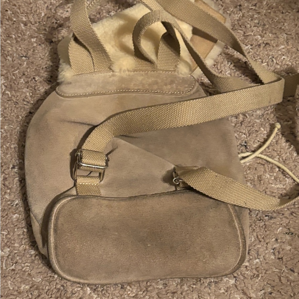 Ugg Shearling Flap Tan Backpack - image 3